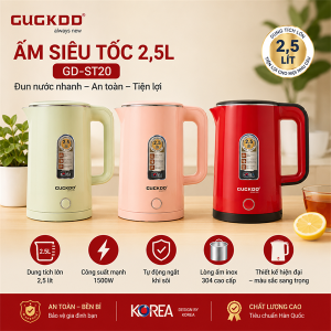 ẤM SIÊU TỐC 2,5L CUCKDD GD ST20 (T20)