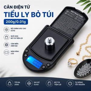 CÂN ĐIỆN TỬ TIỂU LY BỎ TÚI 200GR/0.01GR (T100)