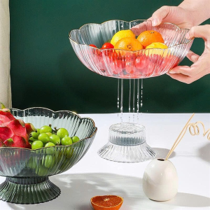 DĨA TRÁI CÂY TRANG TRÍ ĐẾ CAO CÓ LỖ THOÁT NƯỚC