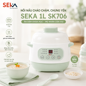 NỒI NẤU CHÁO CHẬM, CHƯNG YẾN SEKA 1L SK706 (T12)