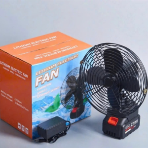 QUẠT TÍCH ĐIỆN LỒNG SẮT CỐ ĐỊNH 1 PIN 10 CELL KÈM SẠC