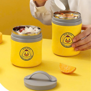 BÌNH Ủ CHÁO CON VỊT VÀNG 450ML KÈM MUỖNG