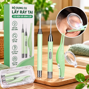 DỤNG CỤ RÁY TAI ĐÈN LED HỘP NHỰA