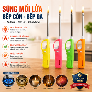 SÚNG MỒI LỬA BẾP CỒN BẾP GA NHIỀU MÀU (T240)