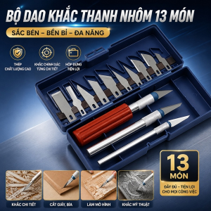 BỘ DAO KHẮC THANH NHÔM 13 MÓN