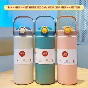BÌNH GIỮ NHIỆT INOX 304 BOSS 1200ML