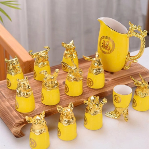 BỘ 12 LY RƯỢU HÌNH CON GIÁP