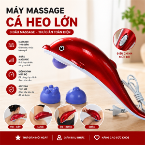 MÁY MASSAGE CÁ HEO LỚN 3 ĐẦU (T25)