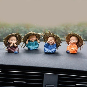 BỘ TƯỢNG 4 CHÚ TIỂU ĐỘI NÓN RƠM TỨ KHÔNG