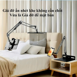 GIÁ ĐỠ KẸP IPAD ĐẦU GIƯỜNG ĐỂ BÀN CAO CẤP