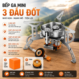 BẾP GA MINI 3 ĐẦU ĐỐT (T50)