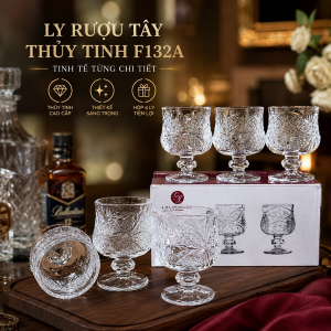 LY RƯỢU TÂY THUỶ TINH F132A