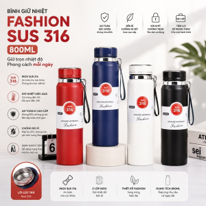 BÌNH GIỮ NHIỆT FASHION SUS 316 800ML (T50)