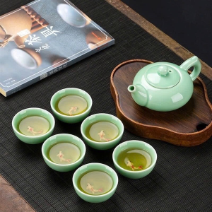 BỘ BÌNH TRÀ 3D HÌNH CÁ