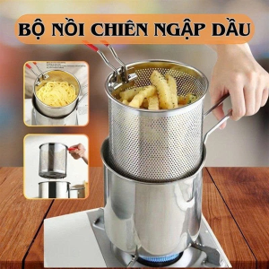 BỘ NỒI KÈM RỔ CHIÊN LỌC DẦU